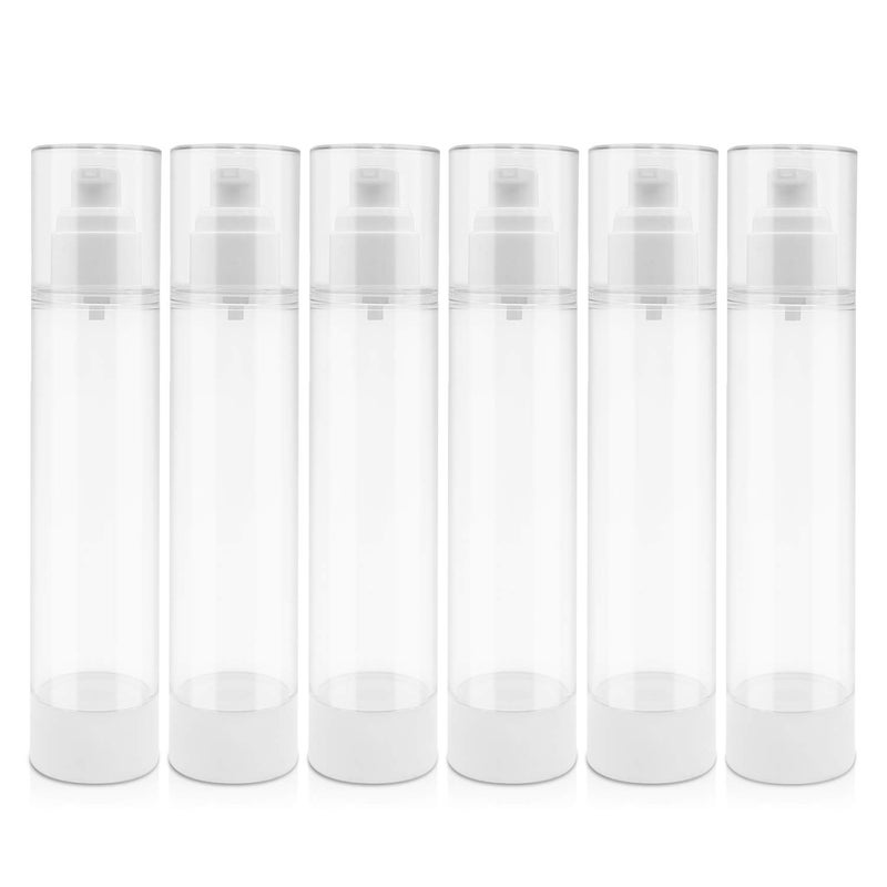 TRENDBOX 120ml  4oz Airless Vaccum Pump Travel Bottles for Lotions Cream  6 Pack
